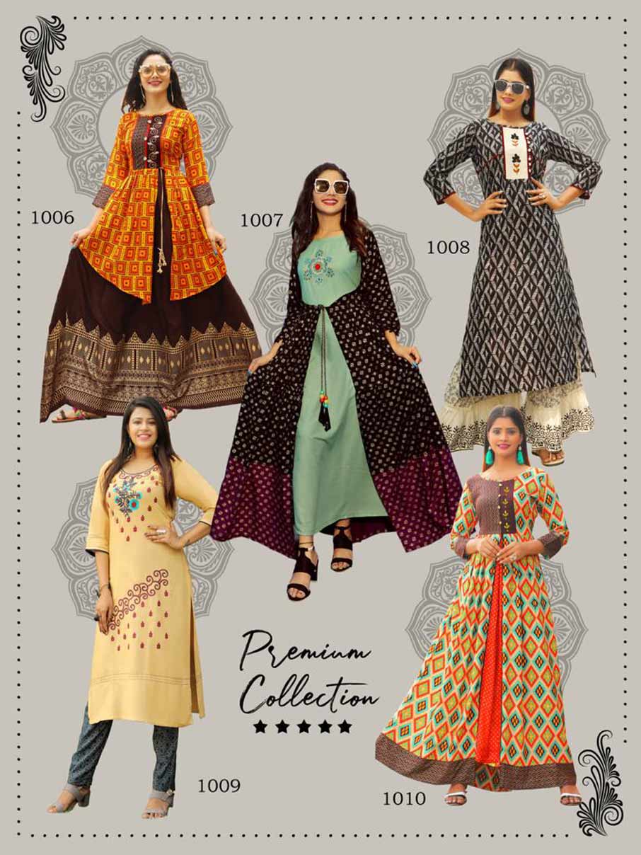 Mashup Vol-1 Rayon Wholesale Kurti Set Mashup Vol-1 Rayon Wholesale Kurti Set